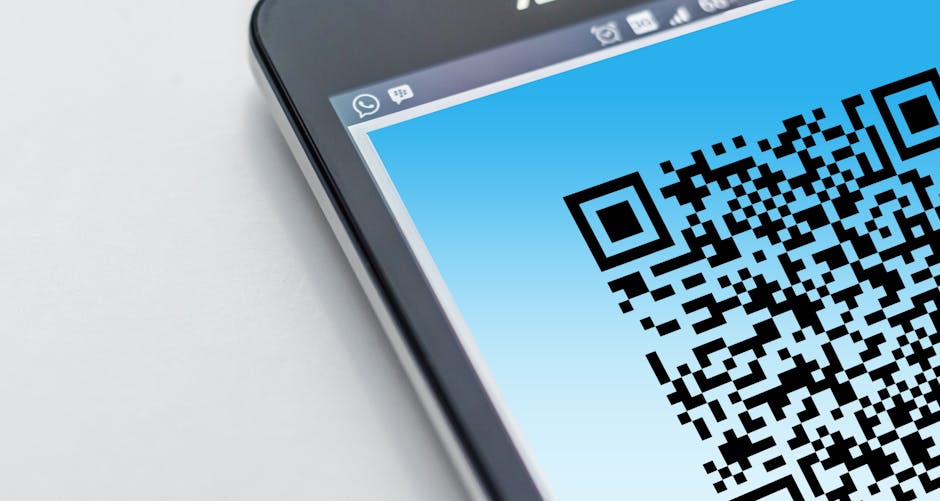código QR en pantalla de teléfono